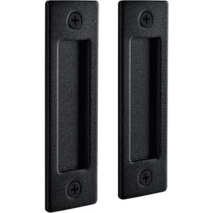Wright Products Barn Door Handles Set, Matte Black Sliding Barn Door Hardware Kit, 1 Pack