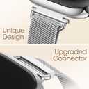 Ultra-Slim Milanese Loop Compatible with Apple Watch Band for women 42mm 41mm 40mm 38mm 46mm 45mm 44mm, 14mm Width Metal Mesh Strap with Strong Magnetic Lock, Lightweight Breathable Replacement Band for iWatch Series SE 11 10 9 8 7 6 5 4 3 2 1