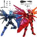 T13 Action Figure 2Pack Sets  Already Assembled 3D Printed Collectible Toy with Dummy 13, Titan 13 Robot T-13 Model Dummy Toys Kit for 6 7 8 9 10 11 12 Years Old Kids Gift & Adults (Blue and Red)