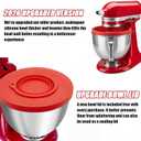 Silicone Bowl Liner for KitchenAid Mixer 4.5/5QT, Collapsible Mixing Bowl Insert with Airtight Lid, Food Grade Silicone KitchenAid Stand Mixer Bowl Liner, Heat Resistant, Dishwasher Safe, 1 Pack (Red)