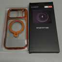 CASEKOO Cosmic Orange Glossy for iPhone 17 Pro Max Case [360 Spin Magnetic Stand][Fit for MagSafe][17FT Military Protection] Slim Hand-Polished Frame Titanium Alloy Sturdy Stand 6.9", Cosmic Orange