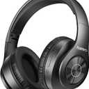 TUINYO Bluetooth Headphones, Over Ear Stereo Wireless Headset 40H Playtime with Deep Bass,Soft Memory-Protein Earmuffs,Built-in Mic Wired Mode PC/Cell Phones-Black (Black No.2)