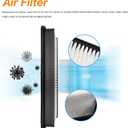 Cab Air Filter Kit,T1855-71600 Air Filter,6A671-75090 Filter Element Replacement for Kubota Tractor SVL75-2C/75C/90-2C/90CFilter and Replacement