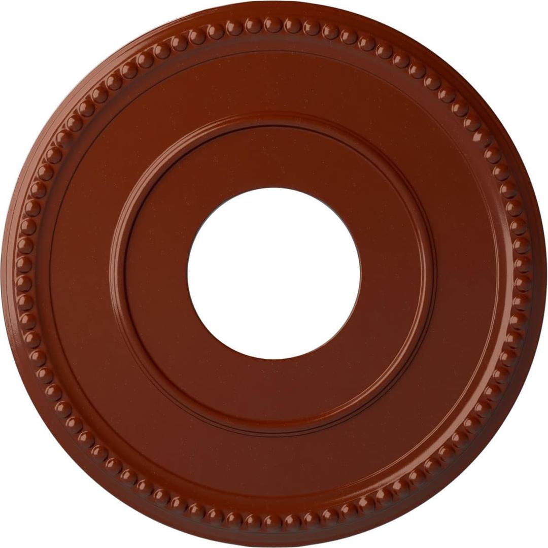 Ekena Millwork 12 1/2"OD x 3 7/8"ID x 3/4"P Bradford Fits Canopies up to 6 5/8" Ceiling Medallion, FireBrick (Firebrick (Flat Finish))