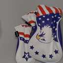 Fitense Golf Head Covers, 3 Pack Golf Club Head Covers USA Stars and Stripes, Velour Lined for Extra Club Protection, Designed to Fit All Woods and Drivers Velour Lined