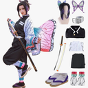 Full Set Men Anime Cosplay Costume For Tanjiro Party Role Costume Kimono Outfit Including Shoes Wig Sword