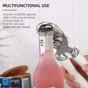 2 x Multi-function Manual Can Opener Bottle Opener, Oversized Hand-held Easy Rotary Knob, Safe Cut Can Opener with Non-Slip Handle, Smoother Cut Sharp Blade for Seniors Kitchen Tool, White