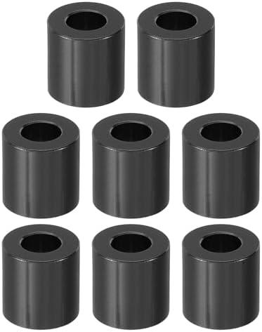 PATIKIL M8 Aluminum Spacer, 7 Pcs Metal Spacers Aluminum 8.2mm ID x 16mm OD x 16mm L Aluminum Spacer Screw Standoff Round for 1/3in or M8 Screw Bolts, Black