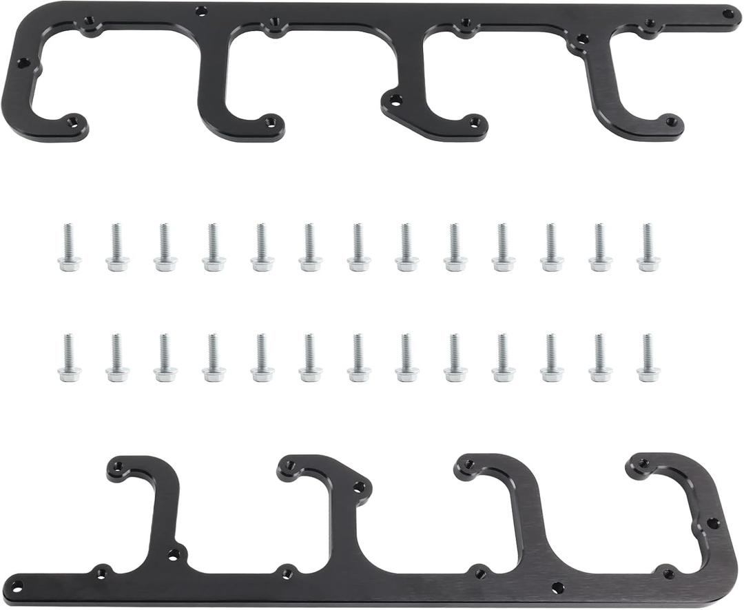 5.3L LS Square Coil Brackets Valve Cover Fit for D581 12558693 LSX Swap Truck LS1 LS3 LS2 LQ4 LQ9 LS6 L92 L99 L33 LR4 (Black)