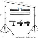 HYJ-INC Photo Video Studio 10 x12ft 100% Cotton Muslin Chromakey Green Screen Backdrop with 8.5 x 10ft Stand Photography Background Support System Kit Clamp, Carry Bag