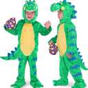 Spooktacular Creations Halloween Dinosaur Costume Kids, T-Rex Costume Toddler with Egg for Baby Child Halloween Dressup Party (18-24 Months, Green)