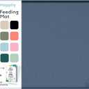 PetHappily Dog Food Mat - Raised Edges Dogs Mat for Food and Water Prevent Spill, Waterproof Cat Food Mats Protect Floors, Easy Clean Dog Bowl Mats for Food and Water, Silicone Pet Food Tray