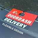 7 x JOEZZY DoorDash Delivery Car Sign  Double-Sided for Dashers (Red, Black & White)