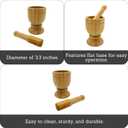 IMUSA USA Bamboo Mortar and Pestle, Small, Natural