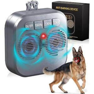 ALKD Anti Barking Device for Dogs, Rechargeable Ultrasonic Dog Barking Deterrent Devices Bark Box, 33FT Dog Barking Silencer with 3 Modes, Safe Stop Barking Dog Devices Indoor Outdoor Use