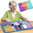 Fidget Blanket, Dementia Activities for Seniors, Alzheimer's Products, Aids in Therapy of Person with Autism, Alzheimers and Dementia. (12 x 24 in)