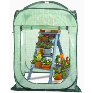 Porayhut Pop Up Greenhouse Tent,Portable X-Large Walk-in Flower House ,Indoor Outdoor Gardening Plant Sunshine Room with PE Mesh Cloth Cover for Protecting Plant from Cold Frost & Birds