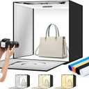 Light Box Photography 24"x24" with 240LED Lights and 4 Color Backdrops Photo Box with Lights, Foldable Light Box with Adjustable Brightness, 3000-6500K Dimmable Portable Picture Box Shooting