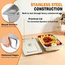 6 Pack Stainless Steel Hotel Pans,Full Size 4 Inch Deep 0.8mm Thick Anti Jam Commercial Food Pans with lid,for Steam Tables, Restaurants, Catering & Industrial Use