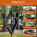 WELLUCK Camper Wheel Chock Stabilizer 2 Sets for RV Travel Trailer Heavy Duty X-Shaped RV Chocks Anti-Move Tire Wheel Chock, Fits 3.5" to 12" Wheel Gaps