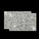 Silver Diamond Rhinestone Encrusted Square Placemats - Set of 2