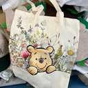 Best Friend Surprise Gifts for Women,Cute Double-Sided Canvas Tote Bag,Bestie Birthday Gifts for Women,Aesthetic Reusable Shoulder Tote Bag for Besties Shopping, Travel,Daily Use