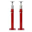 2 PCS Adjustable House Jacks Post for Leveling, 19"- 36"(1'7"-3') Floor Joist Support Jack for Basement and Crawl Space, 4400 lbs Max Load Capacity(Each), Galvanized Steel, Red
