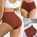 J-pone Tummy Control Underwear for Women Seamless High Waisted Panties No Show Stretch Full Coverage Tagless Briefs, 5 Pack (M)