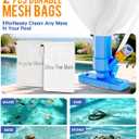 2026 Upgraded Pool Vacuum Cleaner for Above Ground Pool, 52" Telescopic Pole Jet Underwater Cleaner with 3 Scrub Brushes and 2 Mesh Net, Portable for Spa Fountain, Attaches to Garden Hose (Ocean Blue)