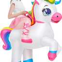 KOOY Inflatable Unicorn Costume Adult, Inflatable Costumes Women, Blow up Ride on Unicorn Costume for Women/Girls, Party Halloween Costumes, L