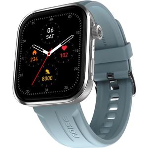 Noise ColorFit Pro 5 Max 1.96" AMOLED Display Smart Watch, 7Day Battery, BT Calling, SoS Technology, Workout Analysis, Rapid Health Tracking, Custom Button, 1 Year (Space Blue)