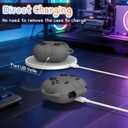 Cute Cover for Powerbeats Fit Case 2025, 3D Cartoon Funny Design | Shock Resistant | Full Protection Soft Silicone Case Compatible with Beats Powerbeats Fit Earbuds Accessories with Keychain, Black