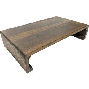 Wood Bed Step Stool, Wide Wooden Stepping Stool for Kids & Adults,Desk Foot Stool,4 inch Step Stool,Low Footrest Step Platform