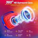 Mini Karaoke Machine for Kids,5 Voice Effects - Portable Bluetooth Speaker with 2 Wireless Mics LED Lights for Boys Girls Ages 3-12| Kids Karaoke Machine Birthday Gift Toy for Singing,Party & Play