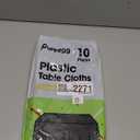 Pureegg Plastic Table Cloth Disposable 10 Pack, 54 x 108 Inch Table Cloths, Halloween Party Decorations, Summerween Decor, Halloween Tablecloths, Rectangle, Plastic Cover, Leakproof & Sturdy, Black