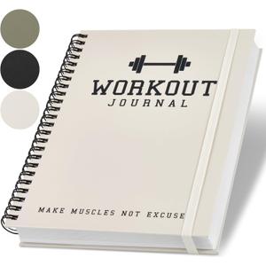 The Ultimate Fitness Journal for Tracking and Crushing Your Gym Goals - Detailed Workout Planner & Log Book For Men and Women - Great Gym Accessories With Calendar, Nutrition & Progress Tracker (Beige)
