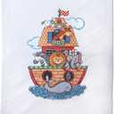 Tobin Noah's Ark Stamped for Cross Stitch Baby Quilt Kit, 43" x 34"