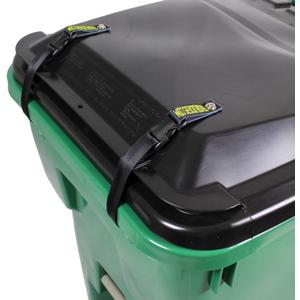 Trash Lock Original Two Strap Lid Lock, Very Secure, Deter Black Bears, Keep Raccoons, and Squirrels Out of Your Trash (Black, Original Two Strap), Patent Pending Design