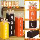 Geetery 3 Pcs Fall Decoration for Home Fall Table Block Sign Thanksgiving Tiered Tray Decor Thanksgiving Wood Table Decor for Autumn Harvest Office Shelf Desk Kitchen Party Supplies (Bright Style)