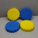 Replacement Foam Sponge, 4 Pieces in Total, Blue and Yellow, 9 inches