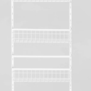 4-Tier Over The Door Pantry Organizer Heavy Duty, Metal Hanging Storage Rack with Wired Tubing, Adjustable Shelves for Kitchen, Bathroom, Closet, Space-Saving Design White