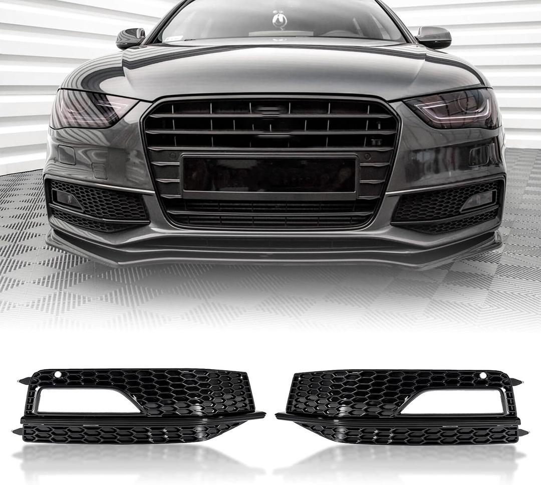 GearUp Fog Light Cover Bezel for Audi A4 S-line S4 2013 2014 2015