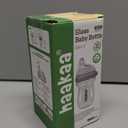 haakaa Gen.3 Natural Glass Baby Bottle 6.3 oz.180ml - Wide Neck, Anti-Colic Varibale Flow Nipple for 6m+ Breastfed Babies, Newborn Registry Essentials,BPA-Free -1 PK (Grey)