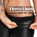 SEASUM Women's Faux Leather Leggings Pants PU Elastic Shaping Hip Push Up Black Sexy Stretchy High Waisted Tights (Black, M)