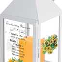 White Memorial Lantern Sympathy Gift for Loss of Loved One | Remembrance Solar Lantern with Sunflower, Bereavement Gifts for Loss of Mother Father Gift