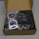 Jexine 70s Women Disco Outfit Costume Disco Party Top Pants Sunglasses Ball Necklace Earring Wig for Halloween New Year Eve (XX-Large, Black)