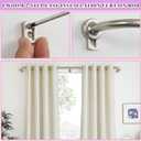 Brushed Nickel Disc Curtain Rods, 48-84 Inches Window Curtain Rod,Adjustable Room Darkening Curtain Rod with Aluminum Finials and Brackets,Wrap Around Design
