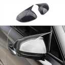 YOUTOOCAR Cow Horn Exterior Mirror Covers Side Rear View Mirror Covers Trim Compatible with Hyundai Sonata 2021-2023 Accessories (Carbon Fiber Pattern)