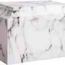MAKEY'S White Classic Cultured Marble Cremation Urn for Human Ashes Adult Male/Female, Professional Decorative Cremation Urn for Ashes