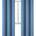BGment Blackout Curtains for Bedroom - Grommet Thermal Insulated Room Darkening Curtains for Living Room, Set of 2 Panels (42 x 84 Inch, Faded Denim)